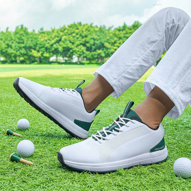 mens spikeless golf shoes green 3