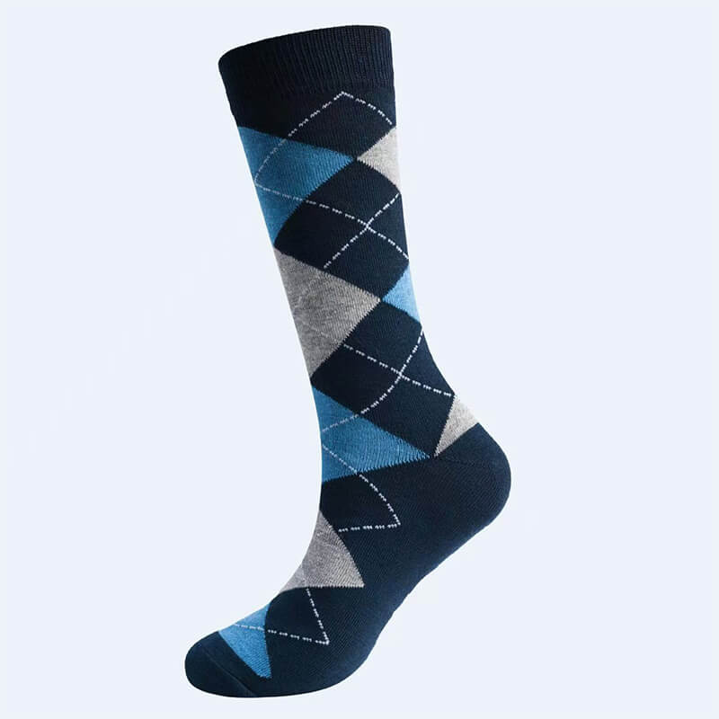 Classic Argyle & Striped Men's Golf Socks