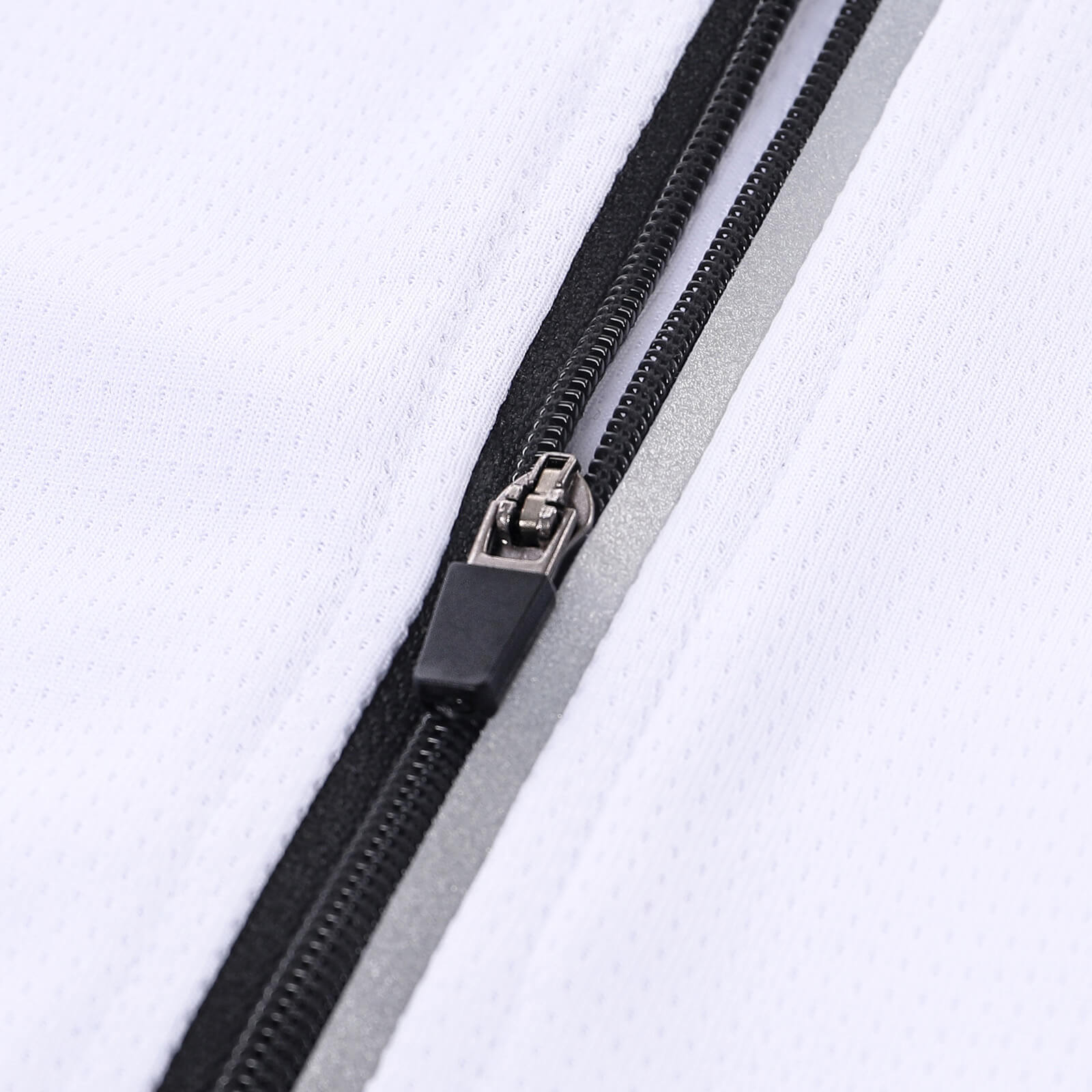 men half zip cycling jersey white zipper