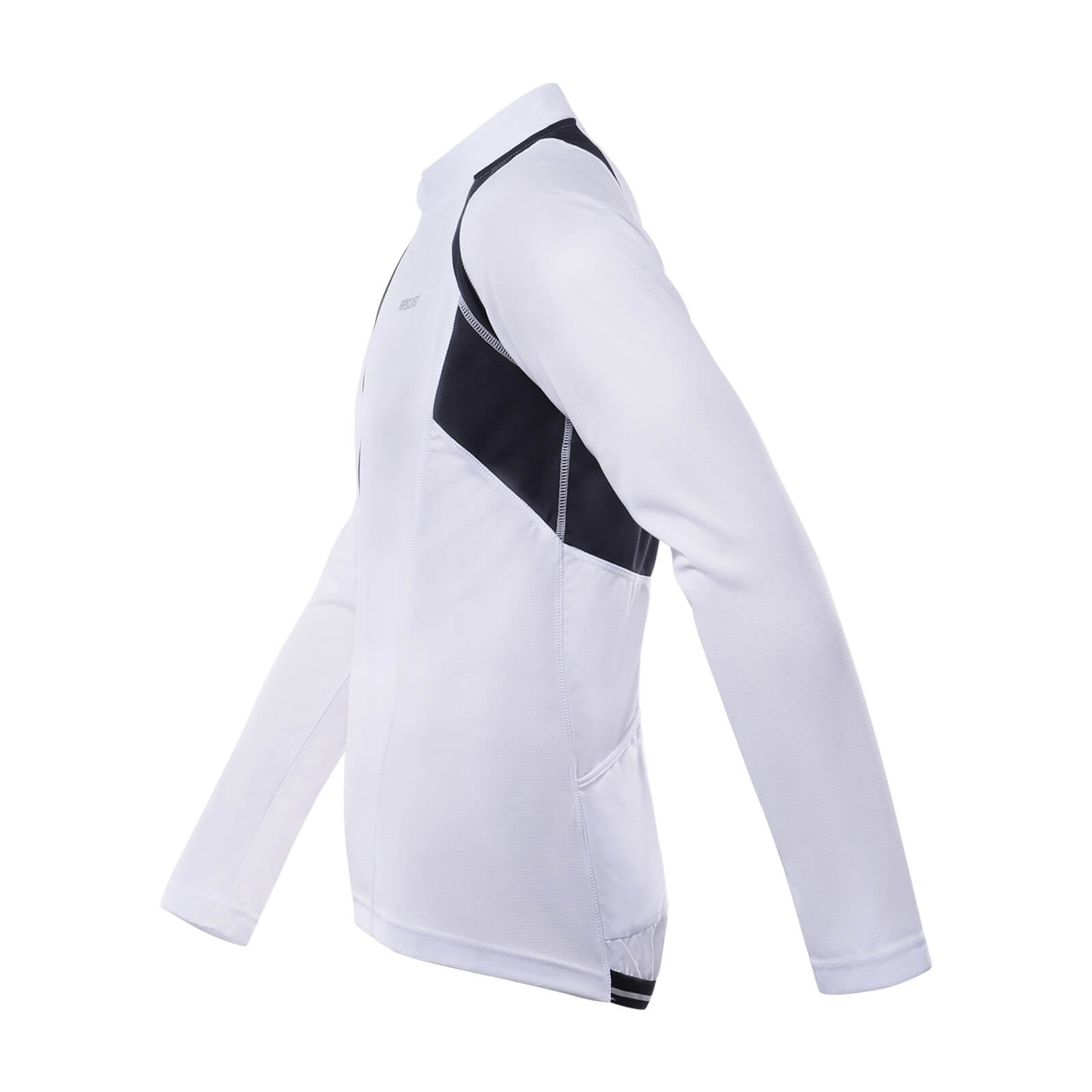 men half zip cycling jersey white side
