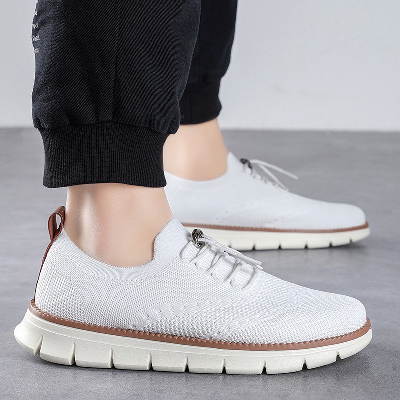 men's hybrid dress sneakers white model