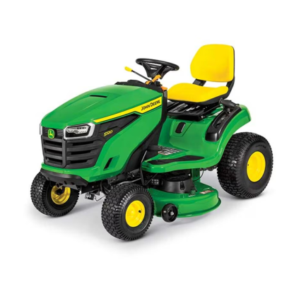 John Deere S120 Lawn Tractor with 22HP V-Twin Engine, 42-in Edge Mower Deck, Easy Change 30-Second Oil System - Assembled in Tennessee.