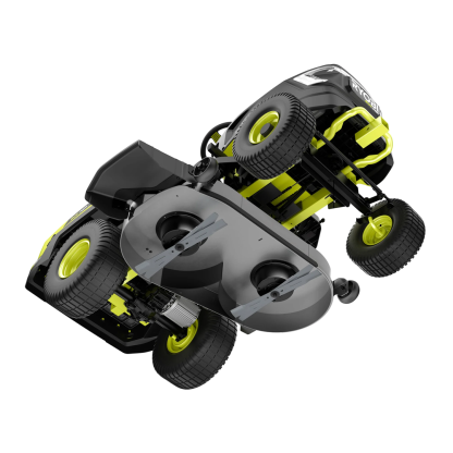 RYOBI 80V HP Brushless 42-in Battery Cordless Electric Riding Lawn Tractor Kit with 3x10Ah Batteries, Hyper Charger - RYRM8060.