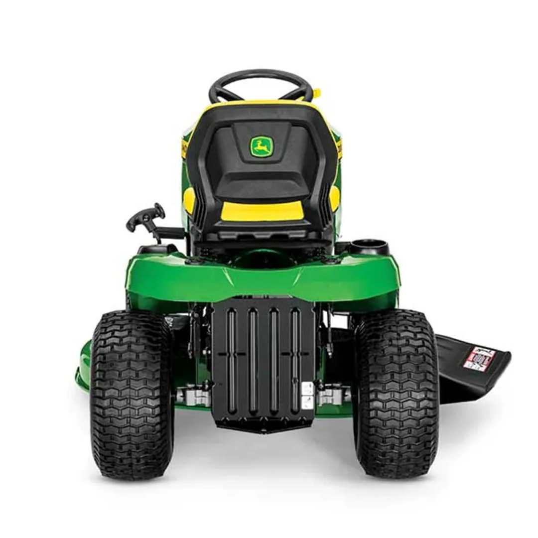 John Deere S120 Lawn Tractor with 22HP V-Twin Engine, 42-in Edge Mower Deck, Easy Change 30-Second Oil System - Assembled in Tennessee.
