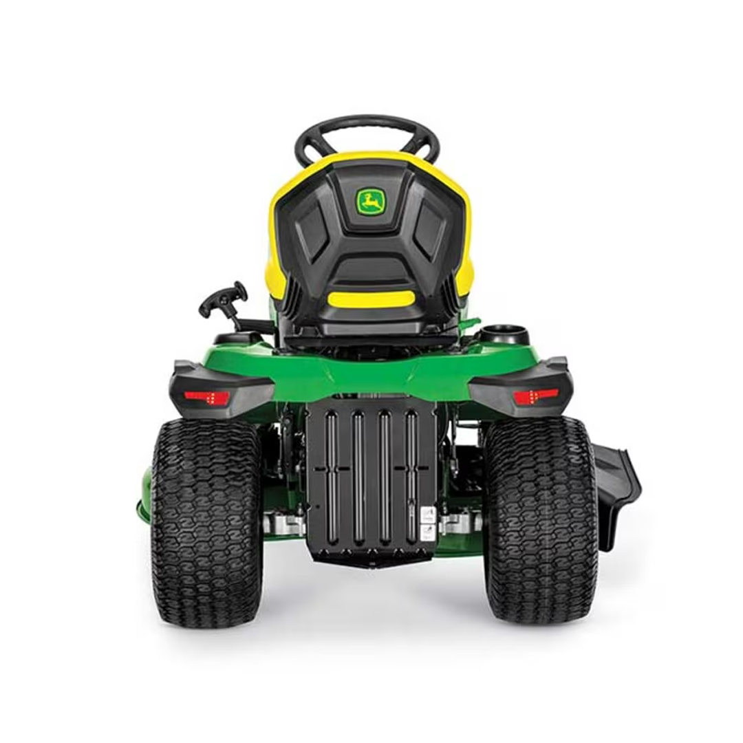 John Deere S240 Lawn Tractor with 21.5HP V-Twin Engine, 42-in Accel Deep Deck, K46 Hydrostatic Transmission - Assembled in Tennessee.