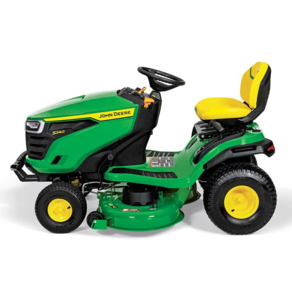 John Deere S240 Lawn Tractor with 21.5HP V-Twin Engine, 42-in Accel Deep Deck, K46 Hydrostatic Transmission - Assembled in Tennessee.