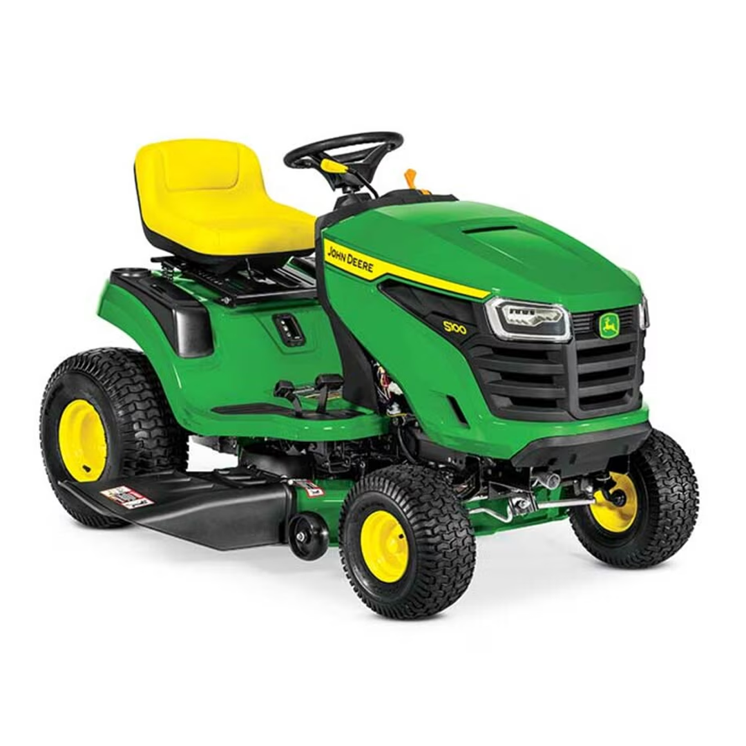 John Deere S100 Lawn Tractor with 17.5HP Engine, 42-in Edge Mower Deck - Assembled in Tennessee.