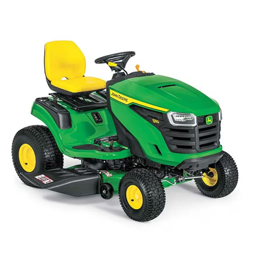 John Deere S110 Lawn Tractor with 19HP Engine, 42-in Edge Mower Deck, Hydrostatic Transmission - Assembled in Tennessee.