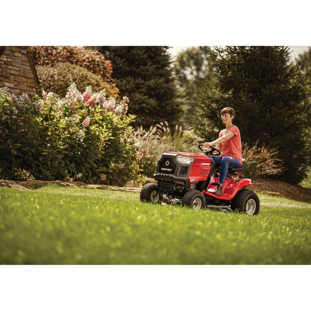 Troy-Bilt Pony 42 Riding Lawn Mower with 547cc Engine, 42-in Stamped Steel Deck, 7-Speed Shift-On-The-Go Transmission - 13A877BSA23.