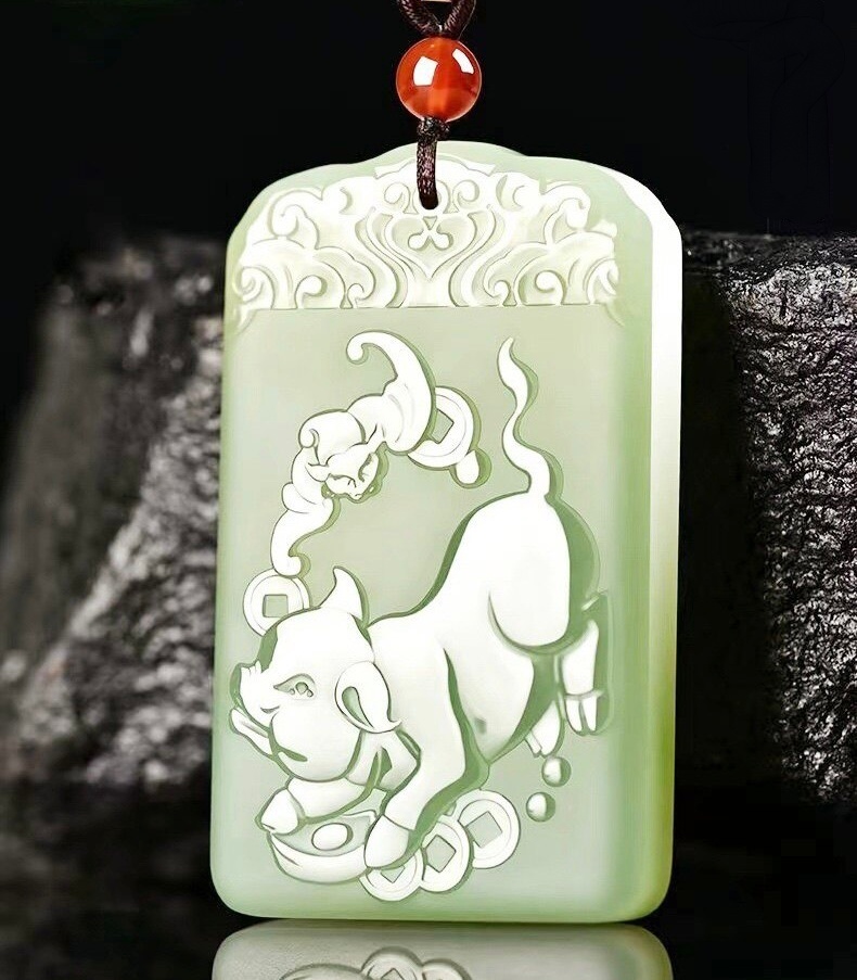 Yellow Jade Chinese Zodiac Pendant