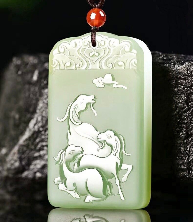 Yellow Jade Chinese Zodiac Pendant