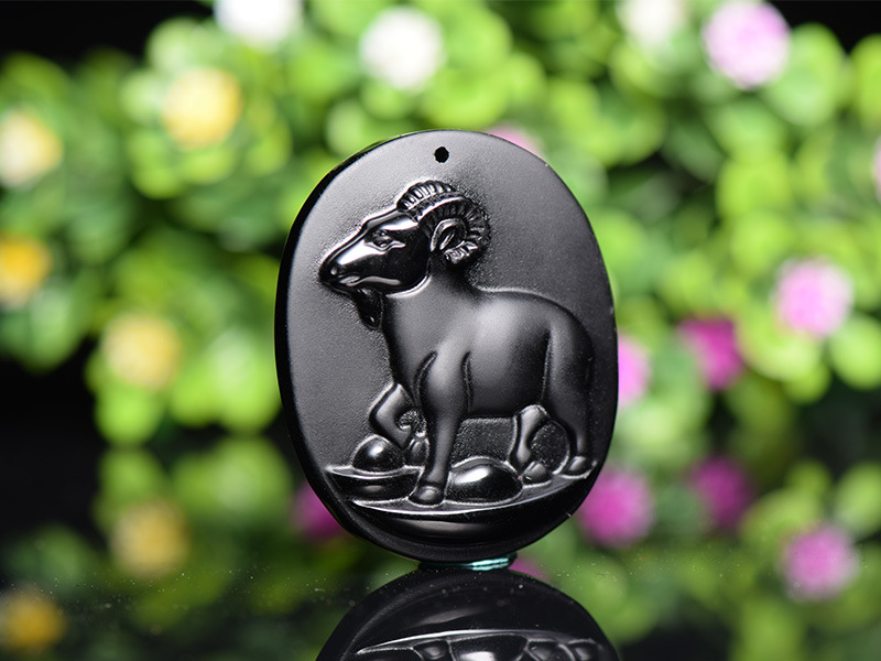 Obsidian Chinese Zodiac Pendant