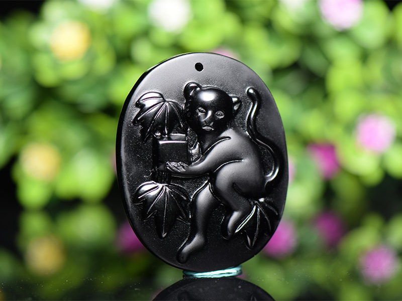 Obsidian Chinese Zodiac Pendant