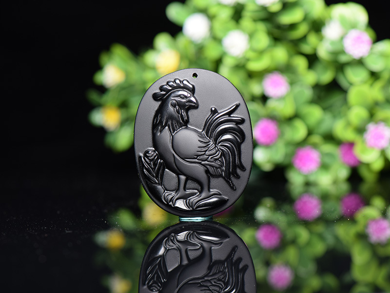 Obsidian Chinese Zodiac Pendant