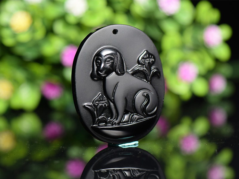 Obsidian Chinese Zodiac Pendant