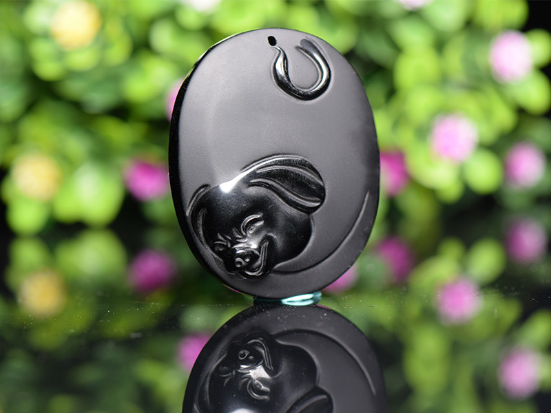Obsidian Chinese Zodiac Pendant
