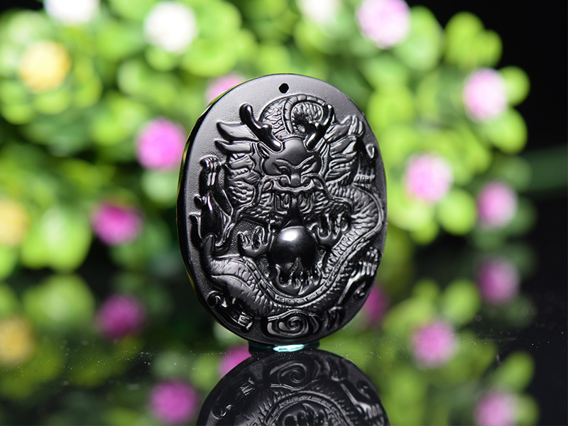 Obsidian Chinese Zodiac Pendant