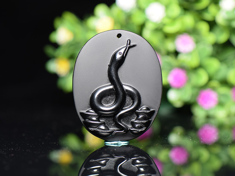 Obsidian Chinese Zodiac Pendant