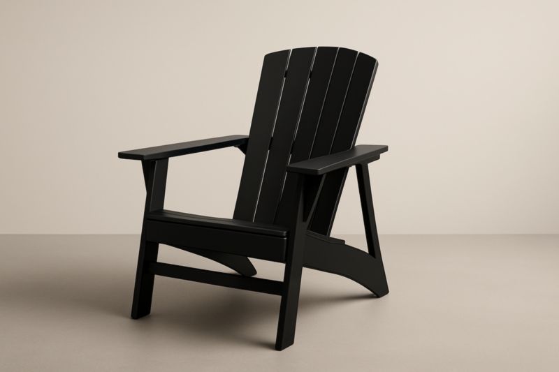 Chaise Adirondack en Polyéthylène Noire-Noravinel