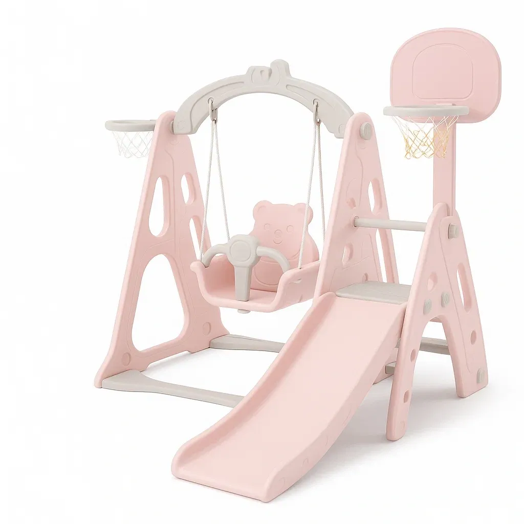 Équipement de jeu pour enfants rose en polyéthylène-Mobisoro