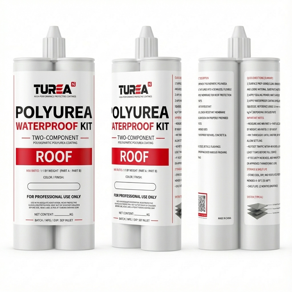 Turean Polyurea Roof Waterproof Repair Kit — Dual Cartridge, 2-Component (1:1)