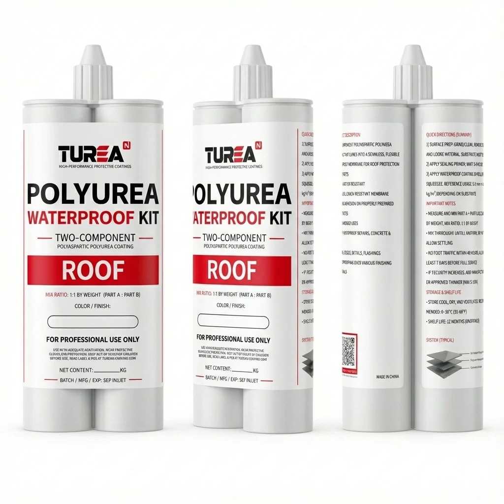 Turean Polyurea Roof Waterproof Repair Kit — Dual Cartridge, 2-Component (1:1)