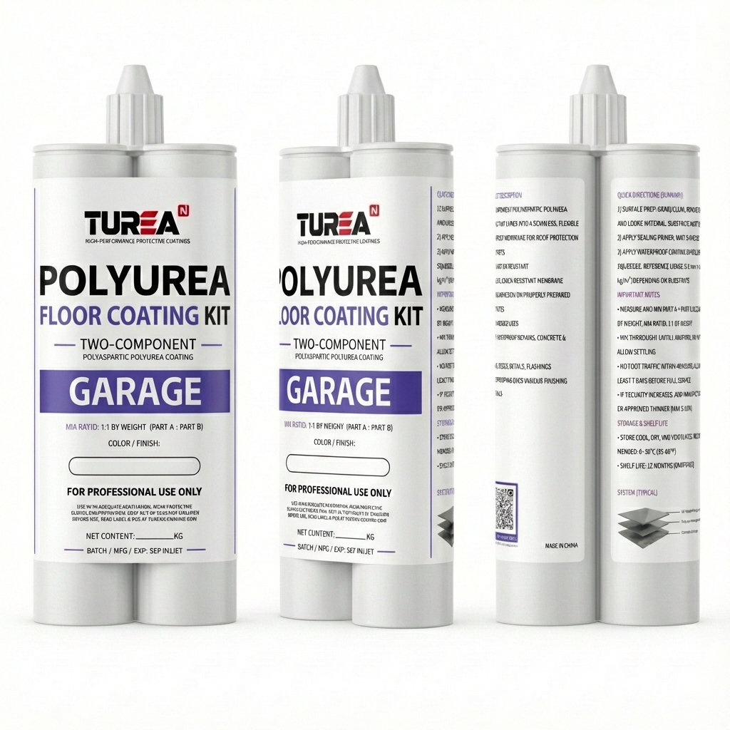 Turean Polyurea Garage Floor Coating Kit — Dual Cartridge, 2-Component (1:1)