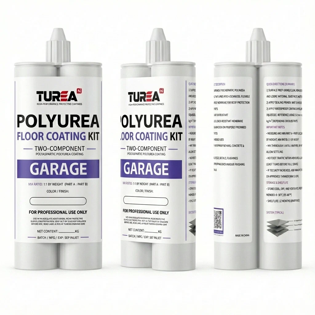 Turean Polyurea Garage Floor Coating Kit — Dual Cartridge, 2-Component (1:1)