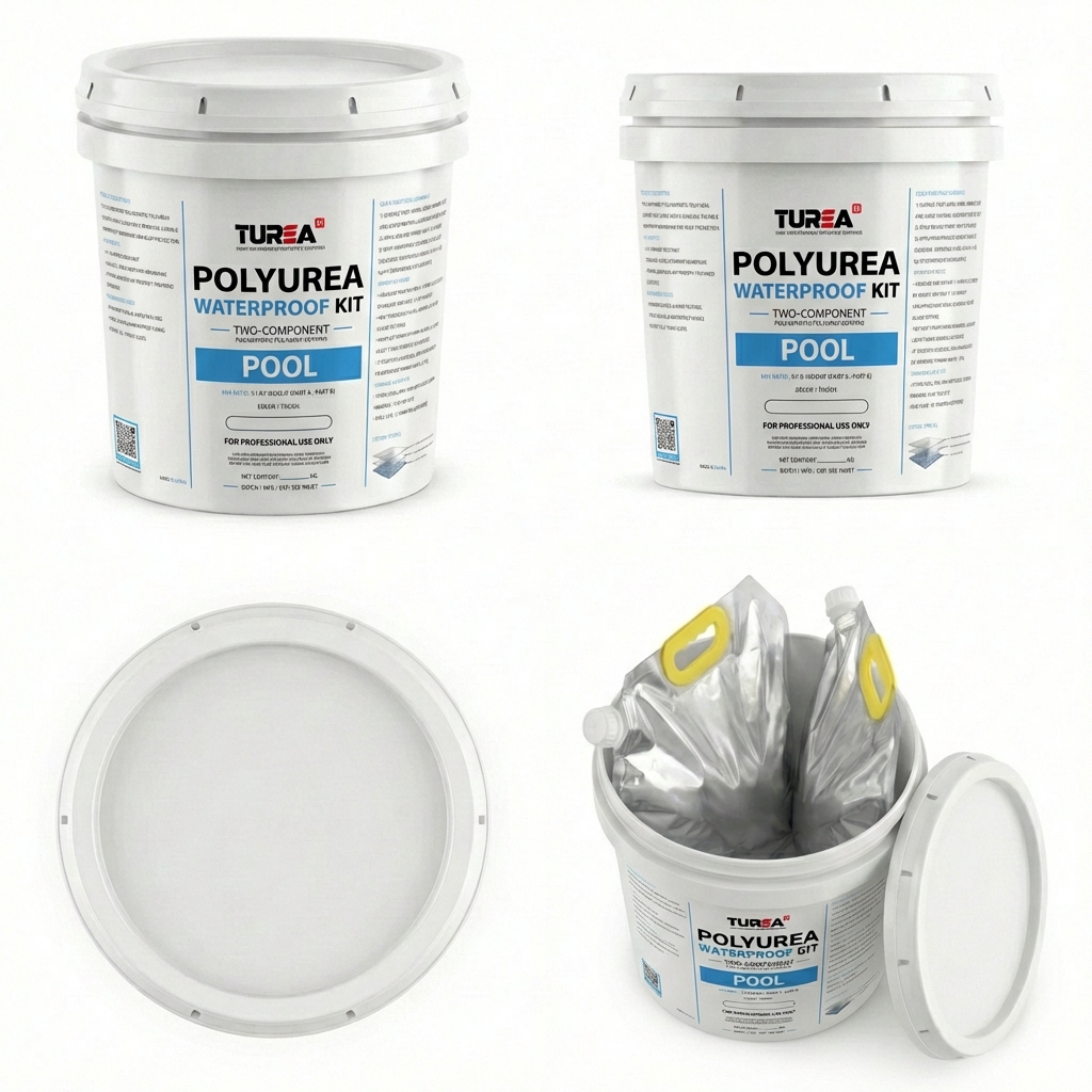 Turean Polyurea Pool Waterproof Kit (2-Component Polyaspartic Polyurea Coating)