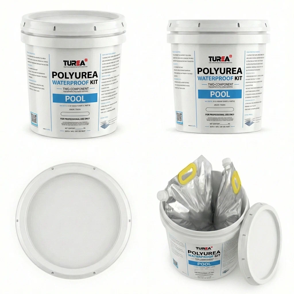 Turean Polyurea Pool Waterproof Kit (2-Component Polyaspartic Polyurea Coating)