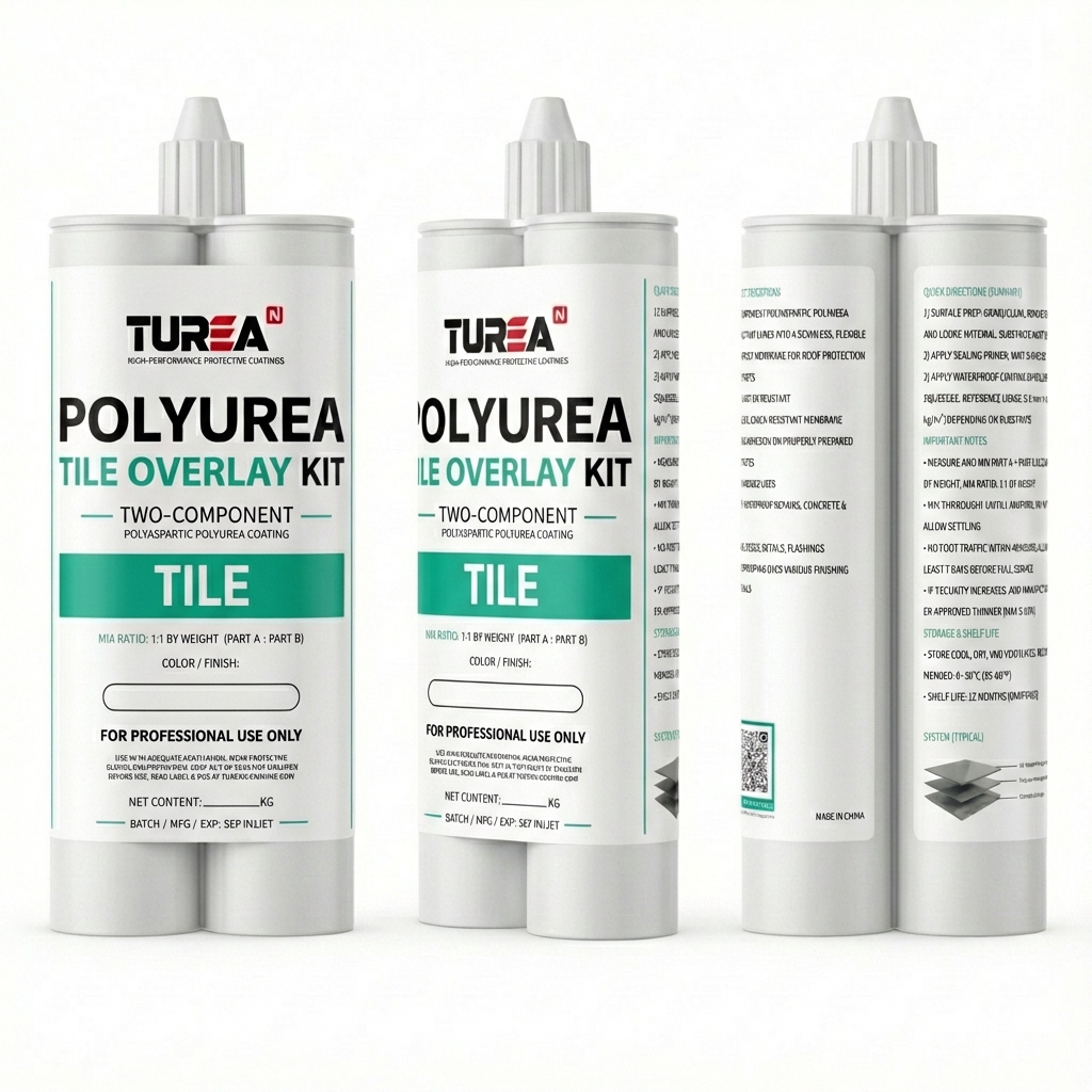 Turean Polyurea Tile Overlay Kit — Dual Cartridge, 2-Component (1:1)