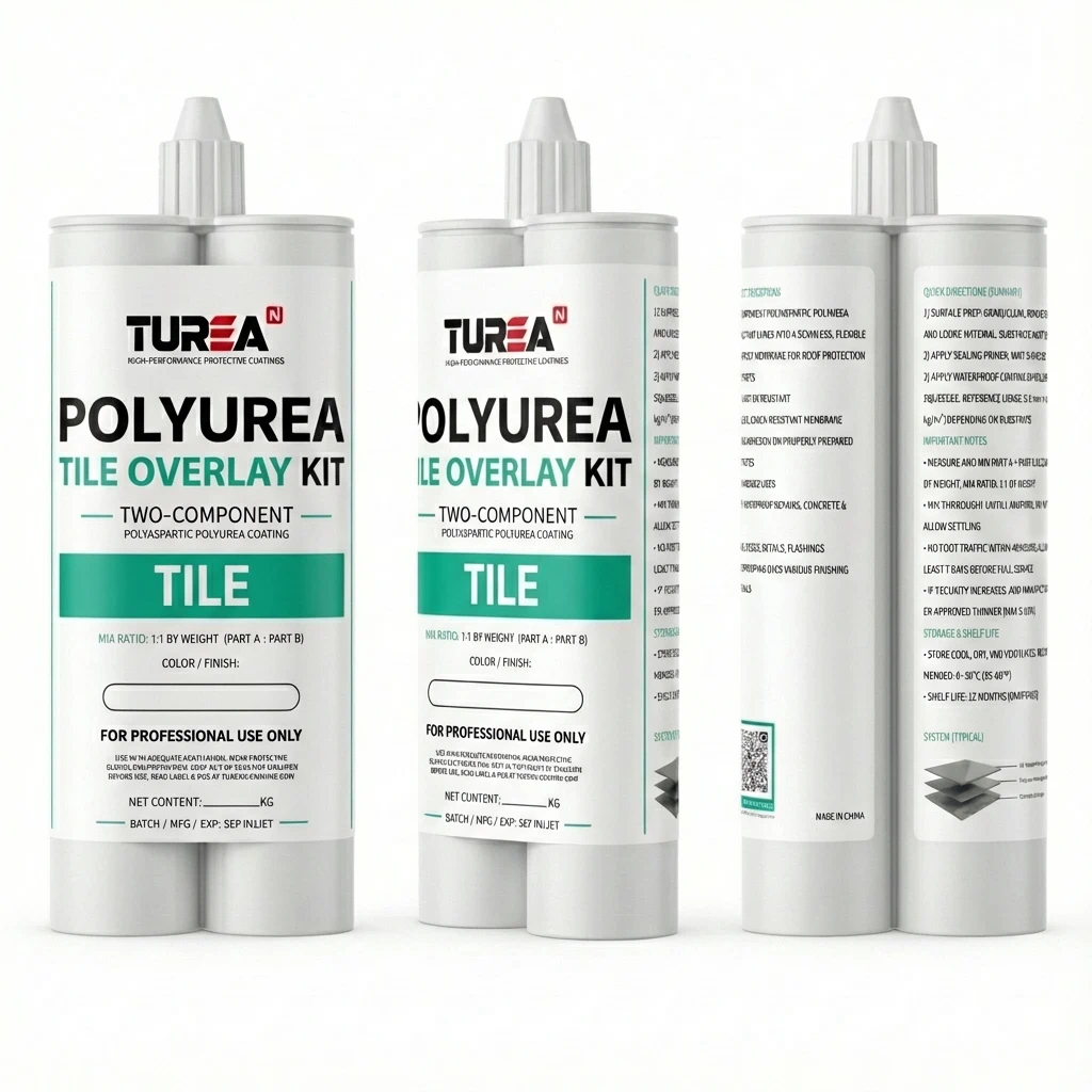 Turean Polyurea Tile Overlay Kit — Dual Cartridge, 2-Component (1:1)
