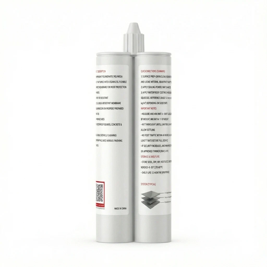 Turean Polyurea Roof Waterproof Repair Kit — Dual Cartridge, 2-Component (1:1)