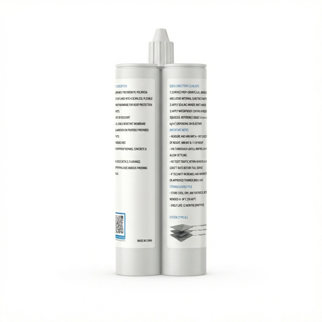 Turean Polyurea Pool Waterproofing Kit — Dual Cartridge, 2-Component (1:1)