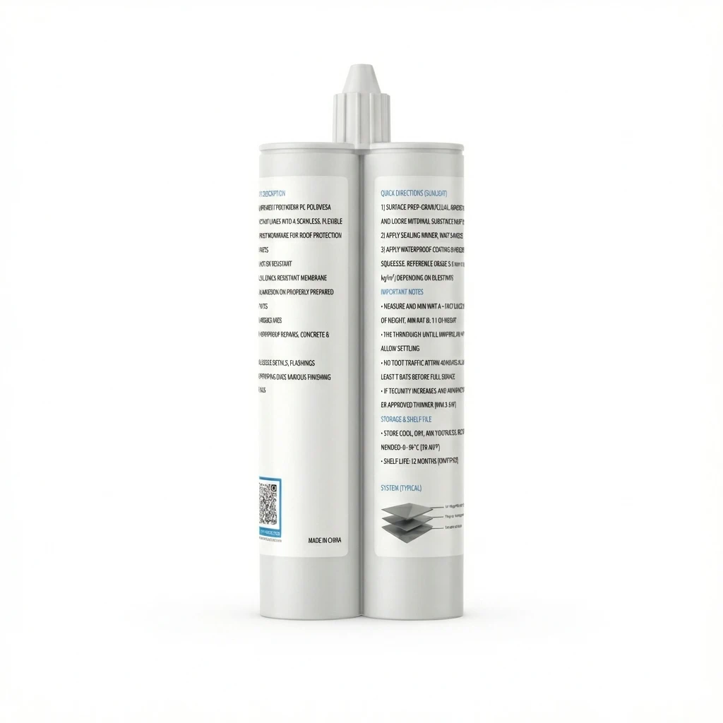 Turean Polyurea Pool Waterproofing Kit — Dual Cartridge, 2-Component (1:1)