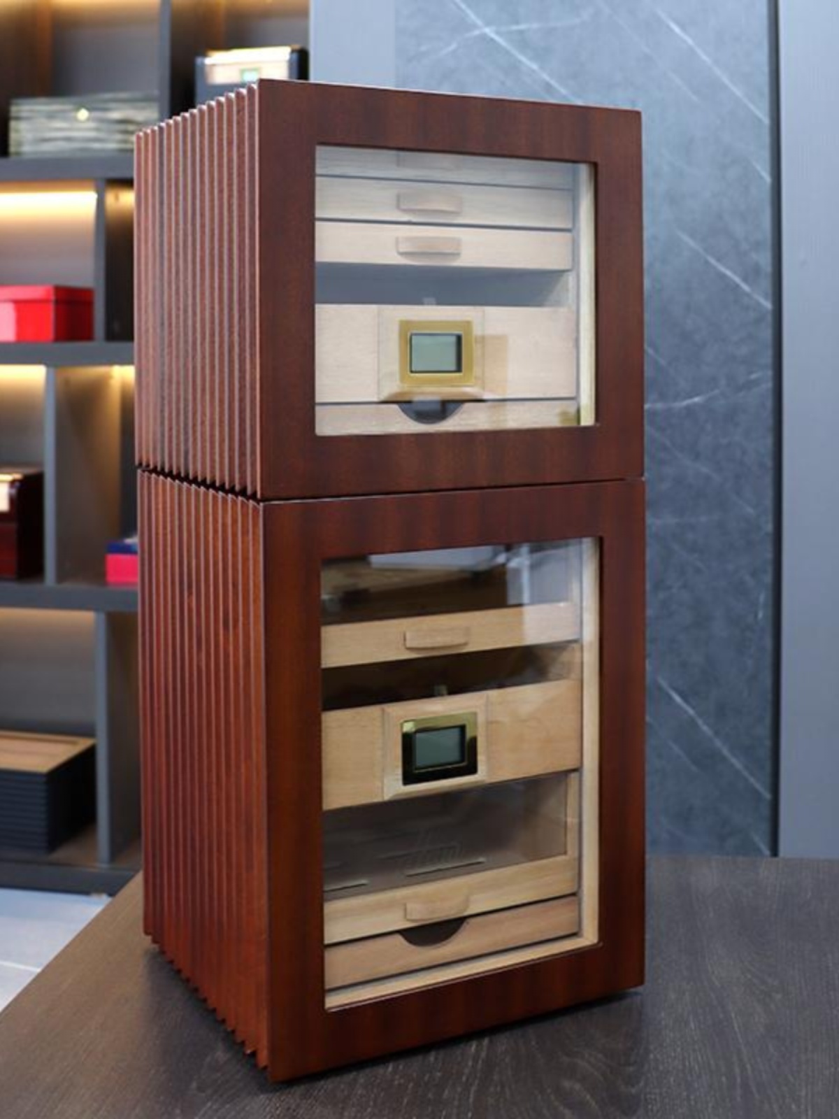 Desktop Cigar Humidor Cabinet – Model A150 (High Capacity)