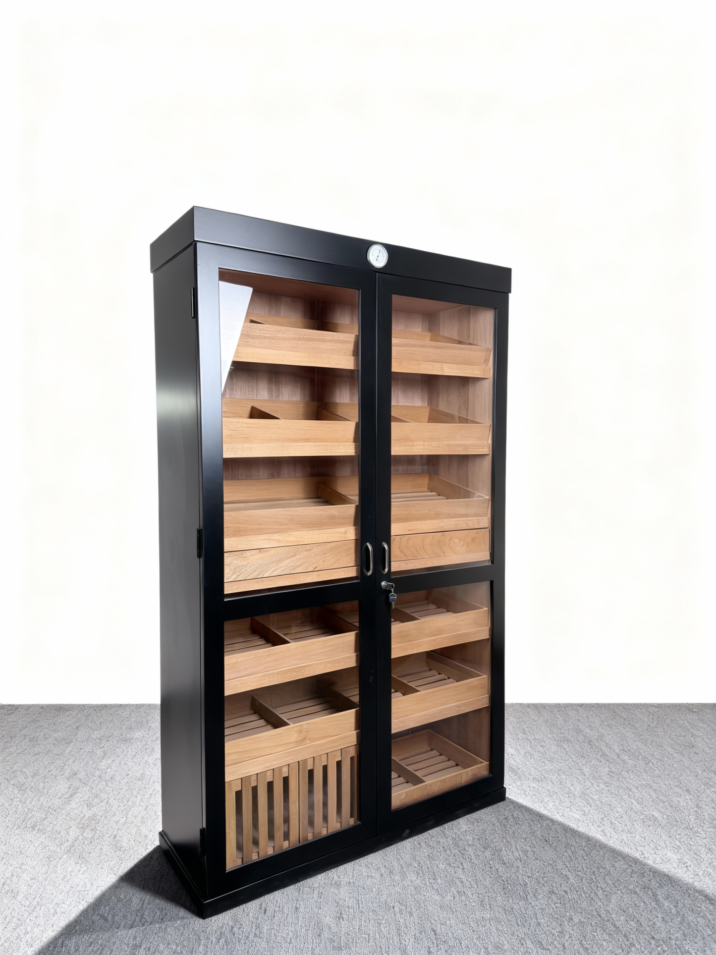 Basic Double-Door Cigar Humidor – Black