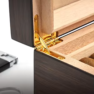 Digital Cigar Humidor Box with Hygrometer and Divider