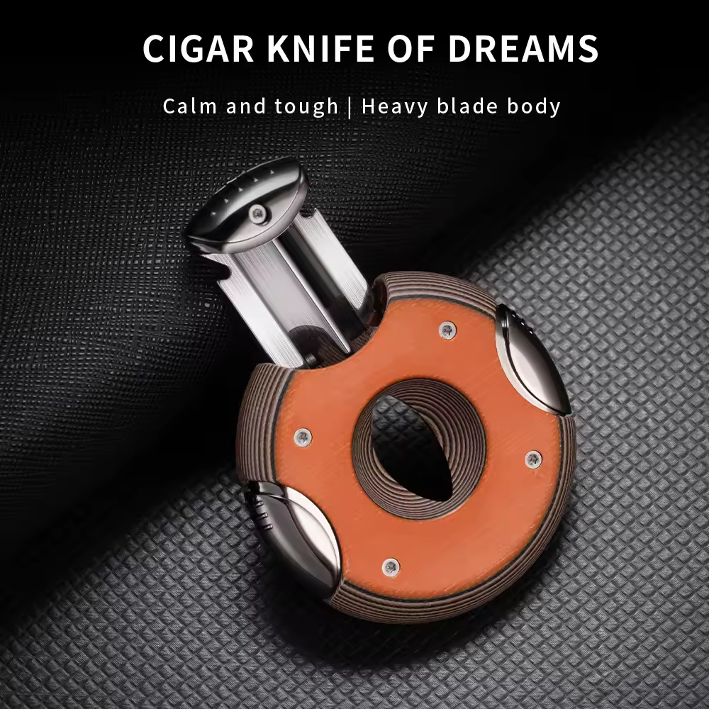 Automatic V-Cut Cigar Cutter – Precision V-Notch Scissor Design