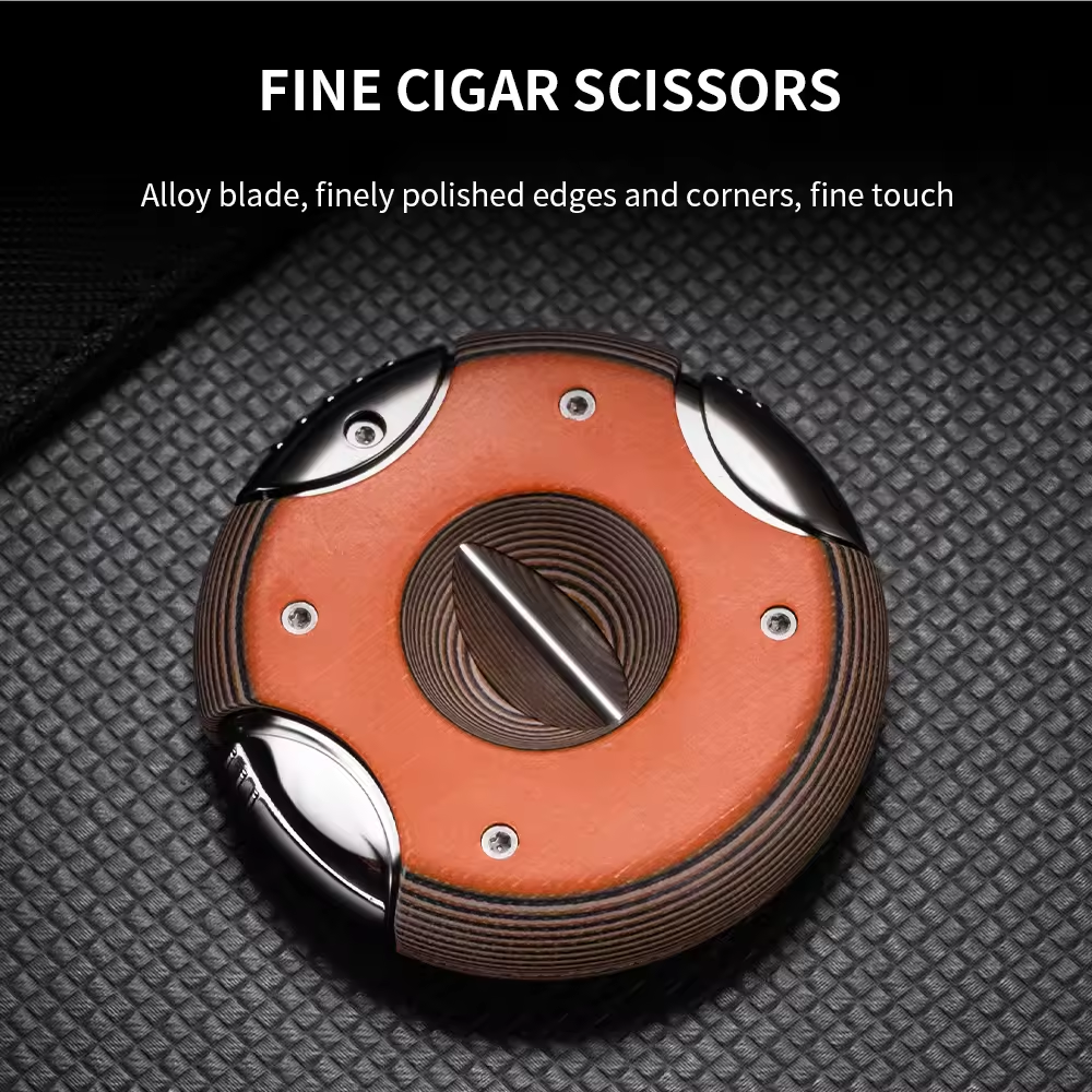 Automatic V-Cut Cigar Cutter – Precision V-Notch Scissor Design
