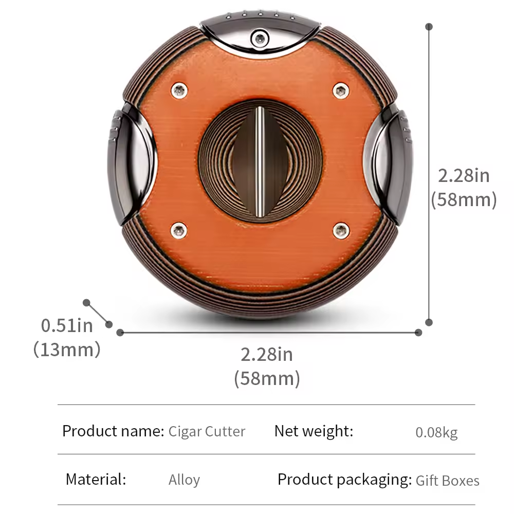 Automatic V-Cut Cigar Cutter – Precision V-Notch Scissor Design