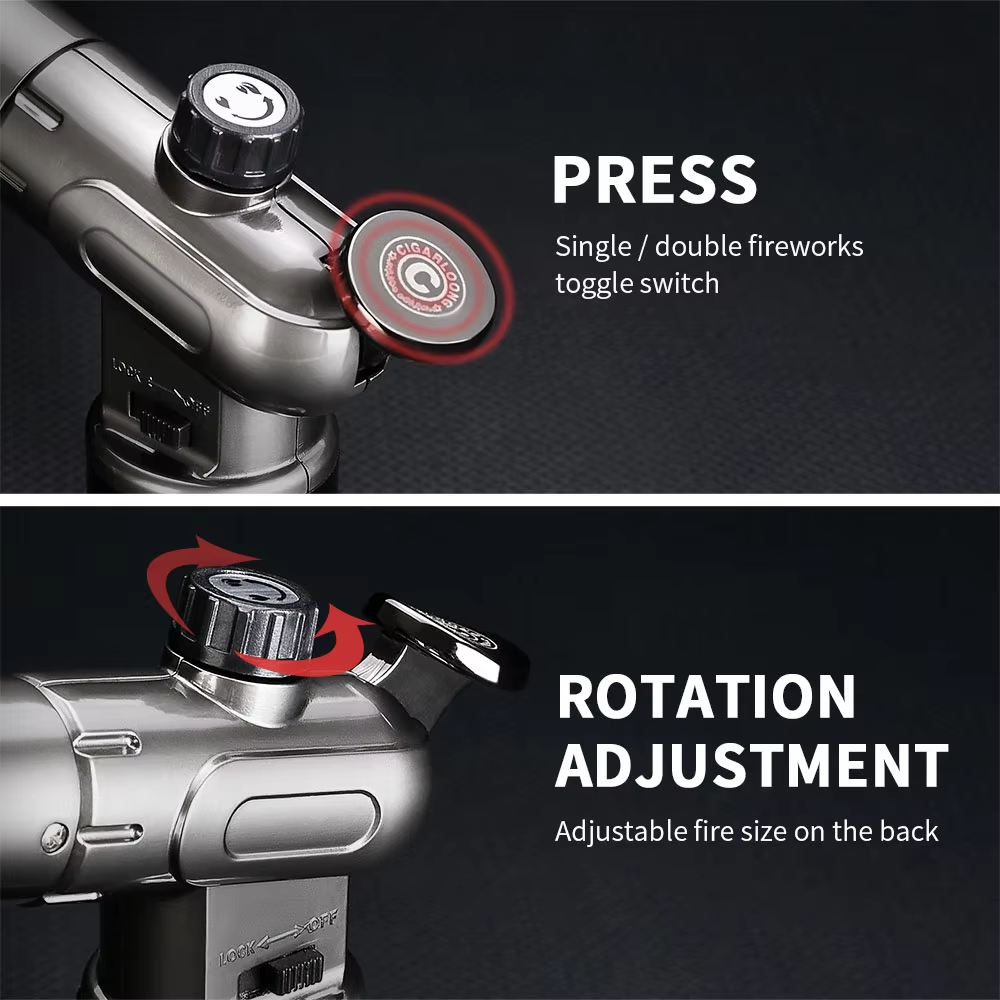 Professional Torch Flame Cigar Lighter – Adjustable Jet Flame Design
