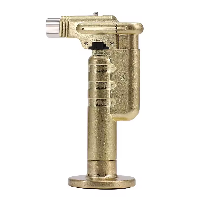 Heavy-Duty Jet Flame Cigar Lighter – Industrial Metal Torch Design