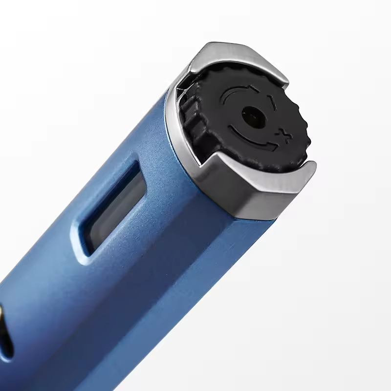 Slim Jet Flame Cigar Lighter with Flame Adjustment – Modern Metal Finish