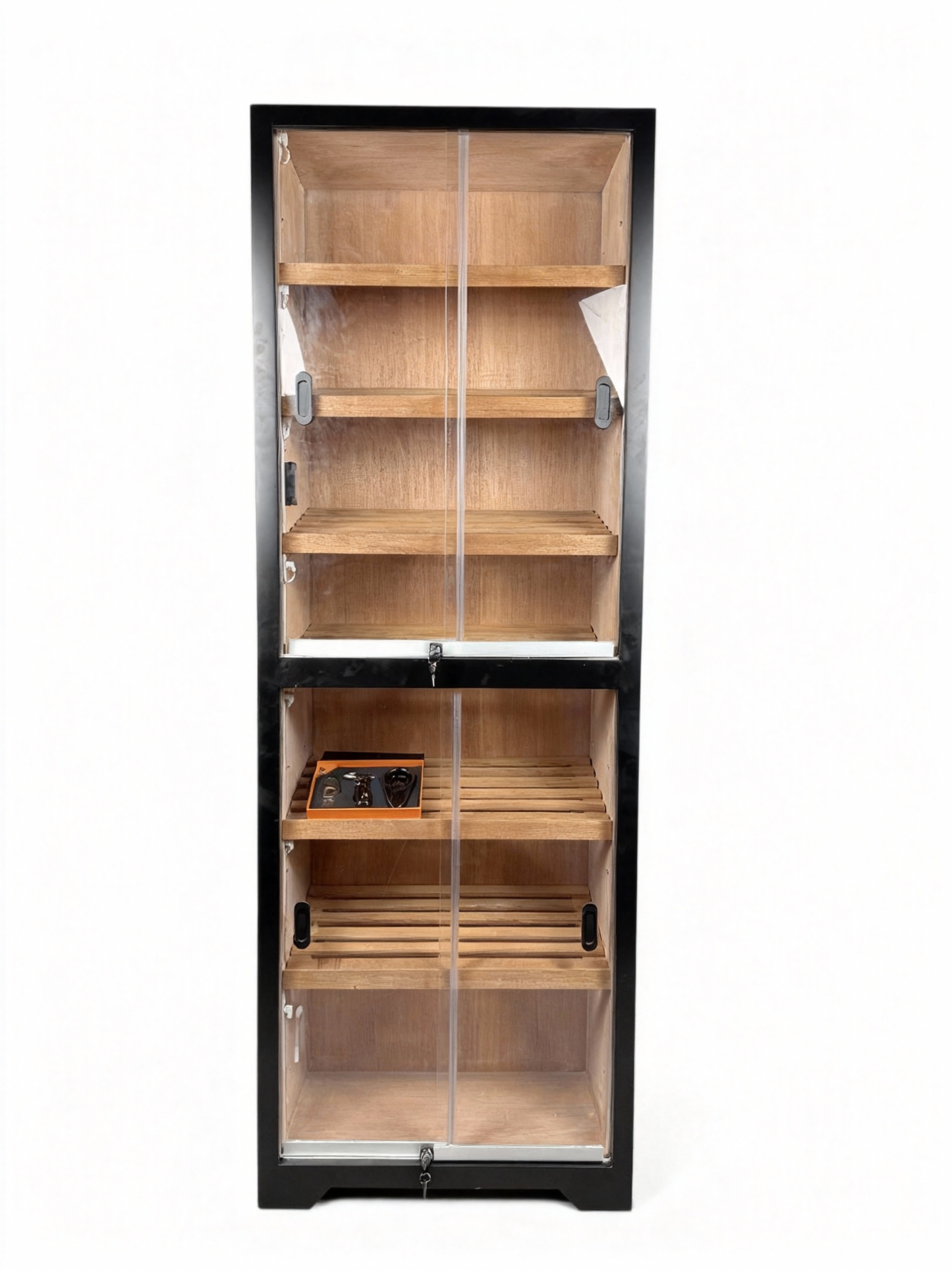 Basic Narrow Sliding-Door Cigar Cabinet