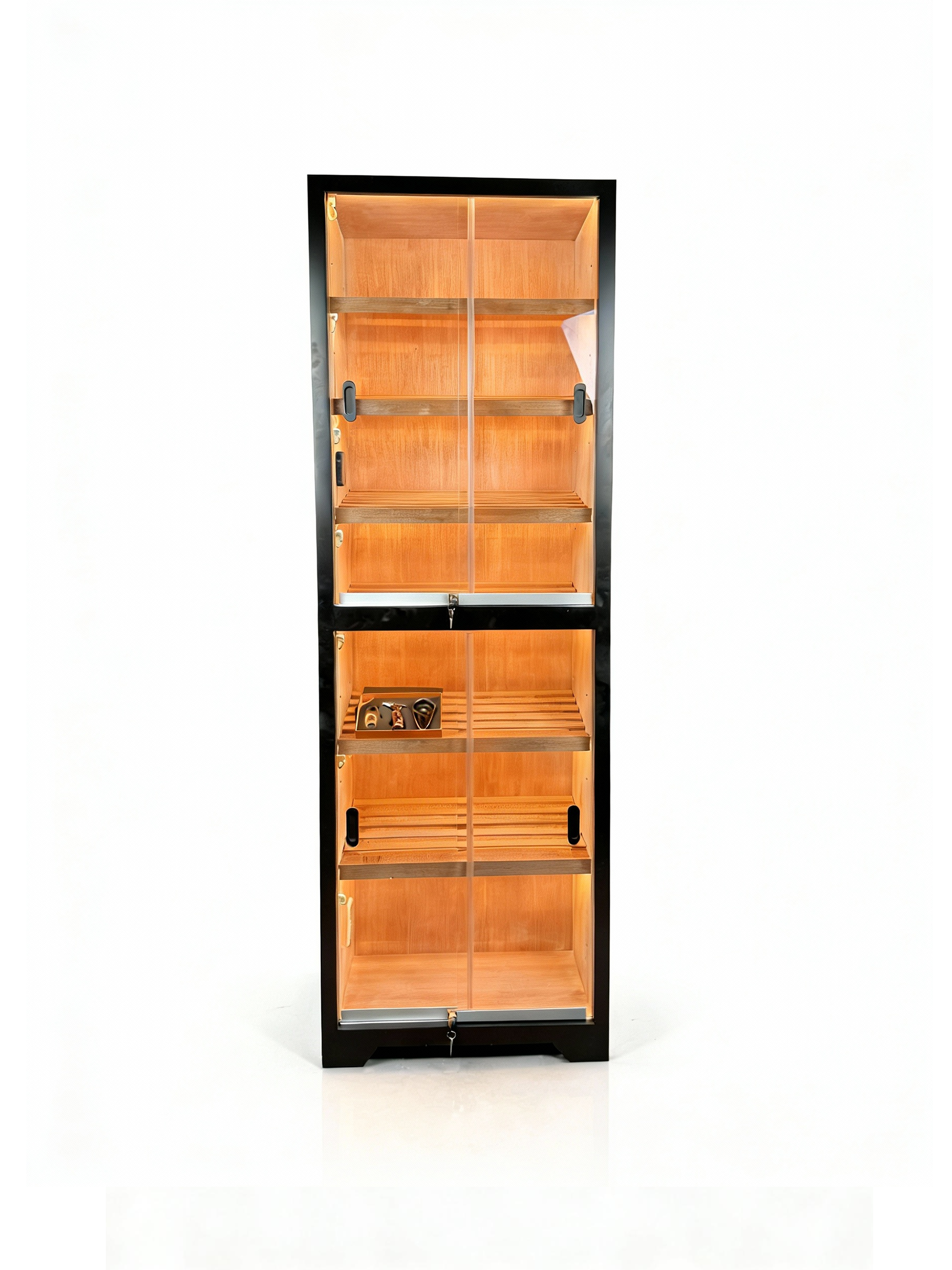 Basic Narrow Sliding-Door Cigar Cabinet