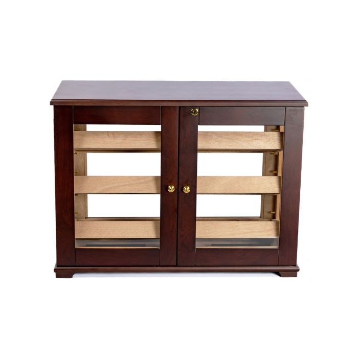 Cedar Wood Three-Layer Cigar Humidor Cabinet with Viewing Window
