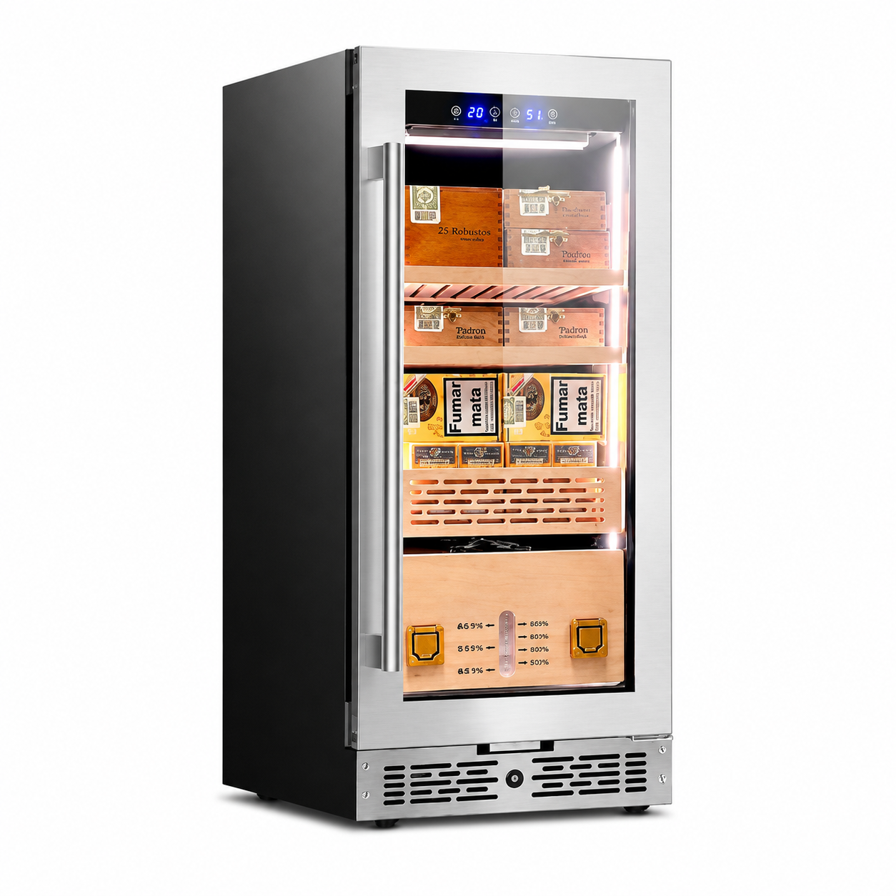 BX-108 compact freestanding cigar humidor cabinet