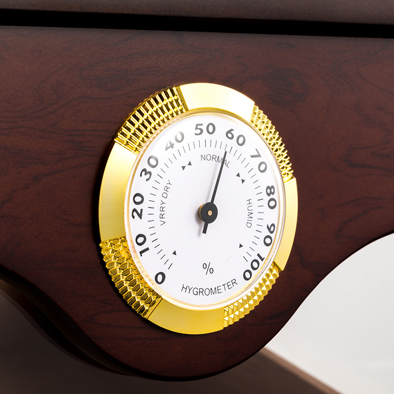 Luxury Wooden Cigar Cabinet with Hygrometer