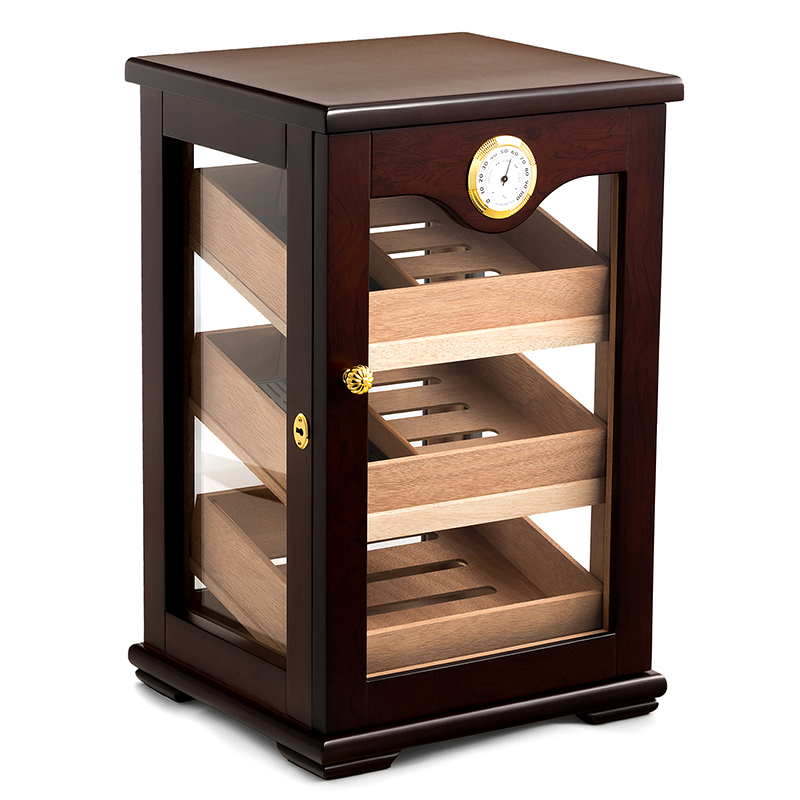 Luxury Wooden Cigar Cabinet with Hygrometer